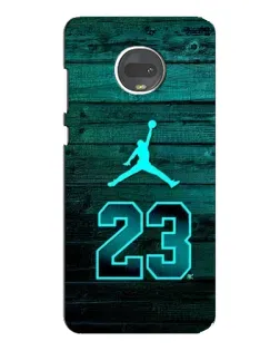 Чехол для Motorola MOTO G7 с картинкой «Jordan Cyan 23»