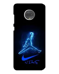 Чехол для Motorola MOTO G7 с картинкой «Jordan Neon Blue»