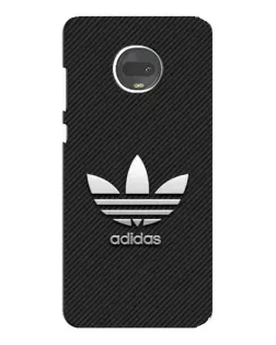 Чехол для Motorola MOTO G7 с картинкой «Adidas Карбоновая текстура»