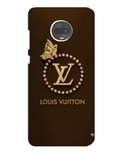 Чехол для Motorola MOTO G7 с картинкой «LV — золотая печать»