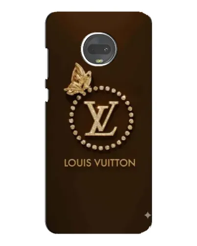 Чехол для Motorola MOTO G7 с картинкой «LV — золотая печать»