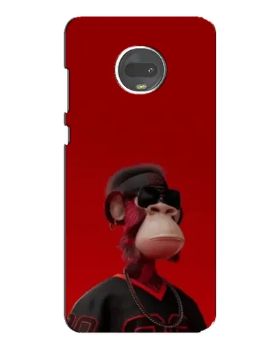 Чохол для Motorola MOTO G7 з картинкою «Bored Ape в червоному»