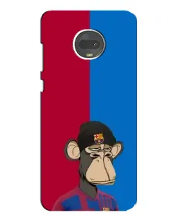 Чохол для Motorola MOTO G7 з картинкою «Bored Ape — фанат Барси»