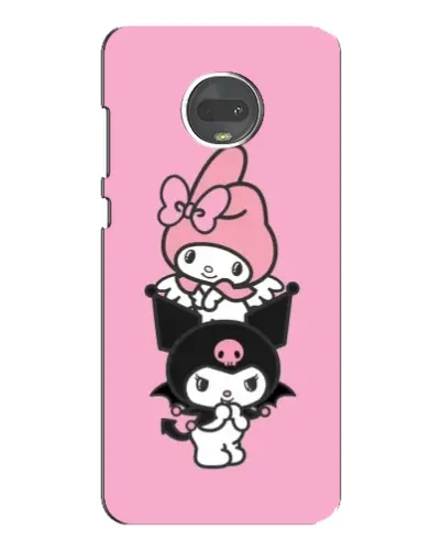 Чохол для Motorola MOTO G7 з картинкою «My Melody та Kuromi»