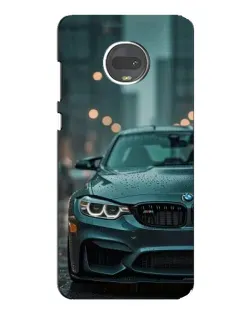 Чехол для Motorola MOTO G7 с картинкой «BMW в огнях города»