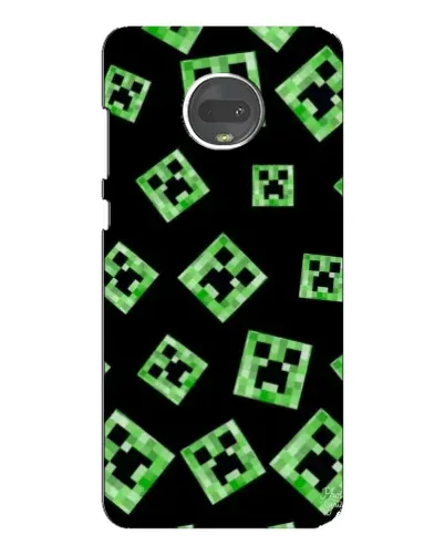 Чехол для Motorola MOTO G7 с картинкой «Паттерн с криперами»