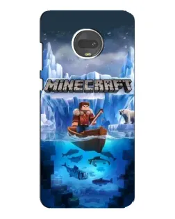 Чехол для Motorola MOTO G7 с картинкой «Minecraft ледяной мир»