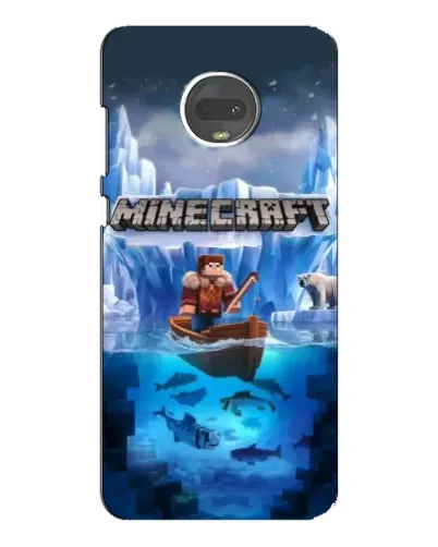 Чехол для Motorola MOTO G7 с картинкой «Minecraft ледяной мир»
