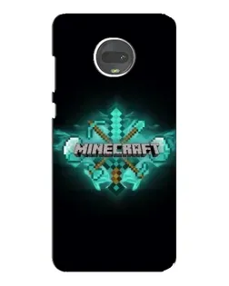 Чехол для Motorola MOTO G7 с картинкой «Minecraft Diamond лого»