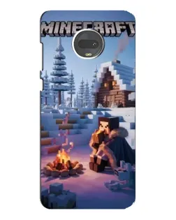 Чехол для Motorola MOTO G7 с картинкой «Зимний Minecraft»