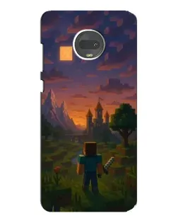 Чехол для Motorola MOTO G7 с картинкой «Стив у башни»