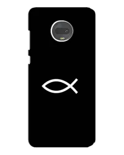 Чехол для Motorola MOTO G7 с картинкой «Символ рыбы Jesus»