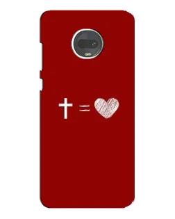 Чехол для Motorola MOTO G7 с картинкой «Уравнение любви»