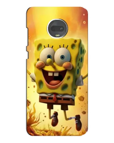 Чехол для Motorola MOTO G7 с картинкой «Губка Боб прыгает»