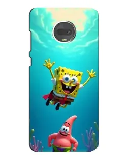 Чехол для Motorola MOTO G7 с картинкой «Спанч Боб под водой»