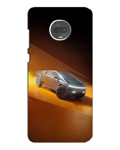 Чехол для Motorola MOTO G7 с картинкой «Cybertruck в пустыне»