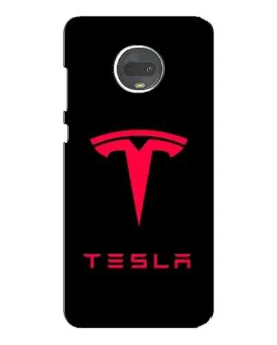 Чехол для Motorola MOTO G7 с картинкой «Tesla Red Logo»