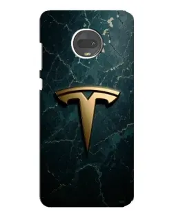 Чехол для Motorola MOTO G7 с картинкой «Мраморная Tesla Gold»