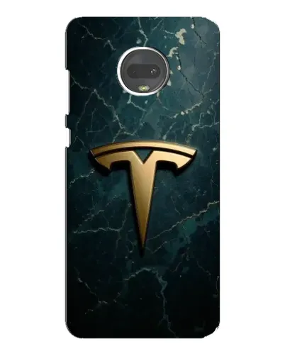 Чехол для Motorola MOTO G7 с картинкой «Мраморная Tesla Gold»