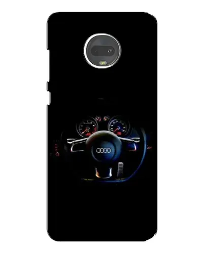 Чехол для Motorola MOTO G7 с картинкой «Салон Audi — руль»