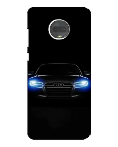 Чехол для Motorola MOTO G7 с картинкой «Audi в неоне»