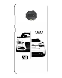 Чехол для Motorola MOTO G7 с картинкой «Audi — контрастный дизайн»