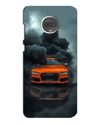 Чехол для Motorola MOTO G7 с картинкой «Audi в облаках дыма»
