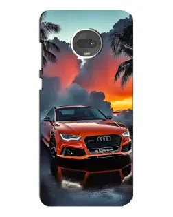 Чехол для Motorola MOTO G7 с картинкой «Audi — закат»