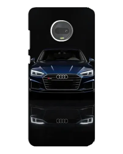 Чехол для Motorola MOTO G7 с картинкой «Audi — ночное отражение»