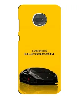 Чехол для Motorola MOTO G7 с картинкой «Lamborghini Huracan черный»