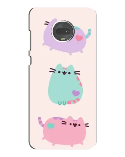 Чехол для Motorola MOTO G7 с картинкой «Pusheen трио»