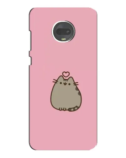 Чехол для Motorola MOTO G7 с картинкой «Pusheen сердце»