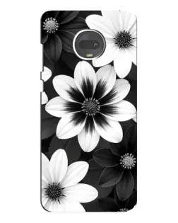 Чехол для Motorola MOTO G7 с картинкой «Монохромные астры»