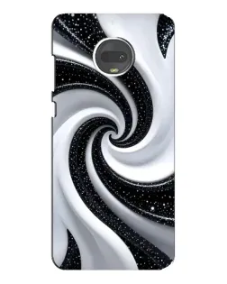 Чехол для Motorola MOTO G7 с картинкой «Черно-белая спираль»