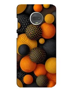 Чехол для Motorola MOTO G7 с картинкой «Объемные оранжевые сферы»