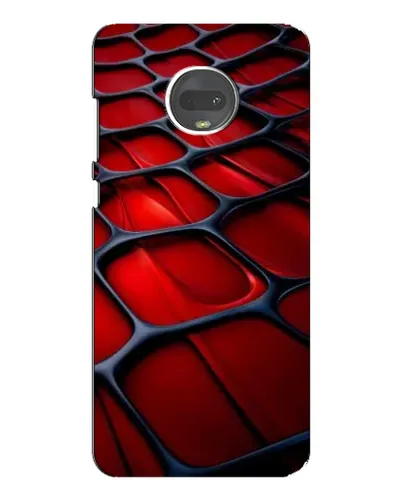 Чехол для Motorola MOTO G7 с картинкой «Красная глянцевая сетка»