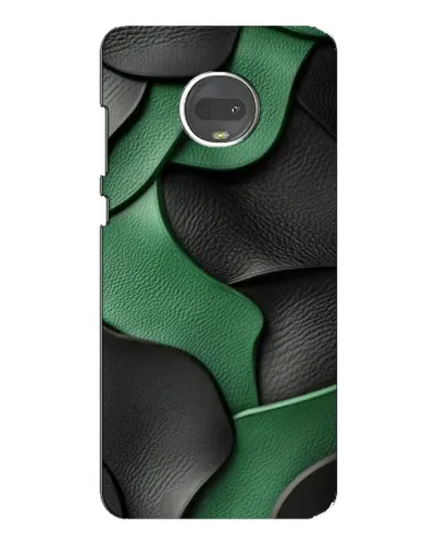 Чехол для Motorola MOTO G7 с картинкой «Зеленые кожаные волны»