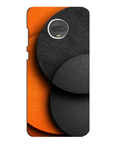 Чехол для Motorola MOTO G7 с картинкой «Геометрия оранжевых кругов»