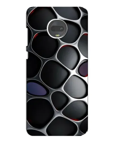 Чехол для Motorola MOTO G7 с картинкой «Объемная темная решетка»