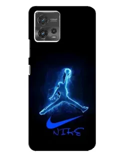 Чехол для Motorola MOTO G72 с картинкой «Jordan Neon Blue»
