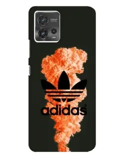 Чехол для Motorola MOTO G72 с картинкой «Оранжевый дым Adidas»