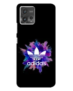 Чехол для Motorola MOTO G72 с картинкой «Взрыв красок Adidas»