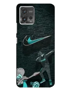 Чехол для Motorola MOTO G72 с картинкой «Спортивный арт Nike»