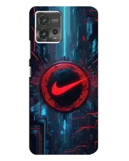 Чехол для Motorola MOTO G72 с картинкой «Техногенный стиль Nike»