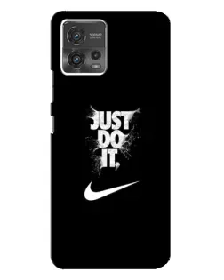 Чехол для Motorola MOTO G72 с картинкой «Текстовый принт Nike»