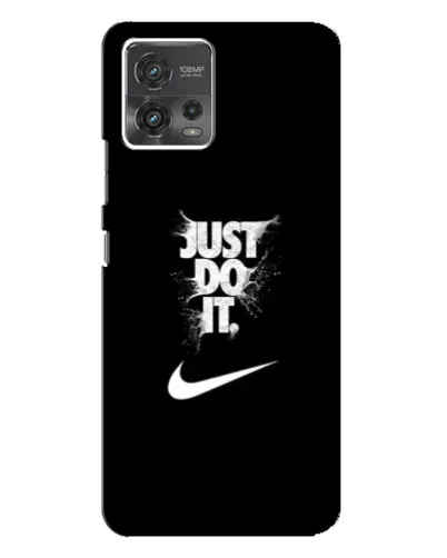 Чехол для Motorola MOTO G72 с картинкой «Текстовый принт Nike»