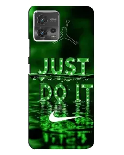 Чехол для Motorola MOTO G72 с картинкой «Зеленый неоновый Nike»
