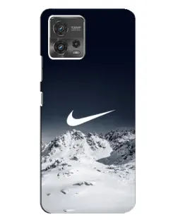 Чехол для Motorola MOTO G72 с картинкой «Nike — зимние горы»