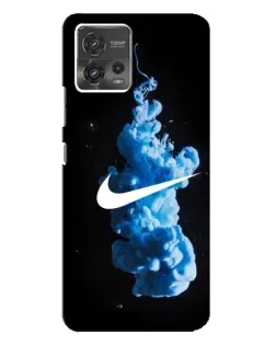 Чехол для Motorola MOTO G72 с картинкой «Nike и синий дым»