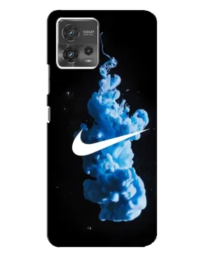 Чехол для Motorola MOTO G72 с картинкой «Nike и синий дым»